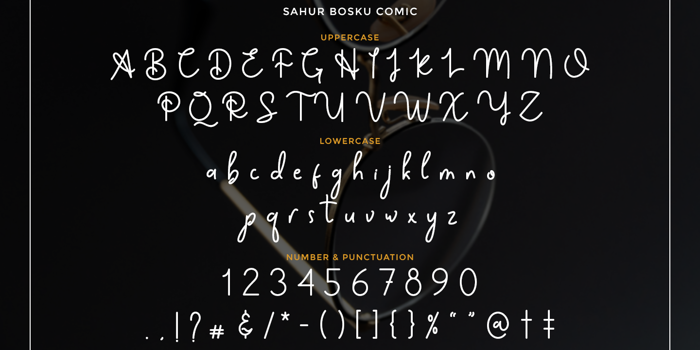 Example font Sahur Bosku #3